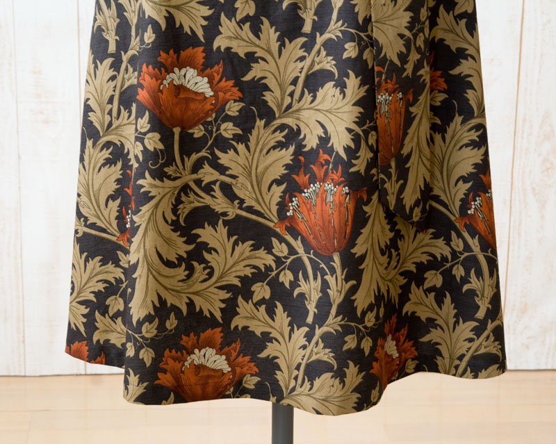 moda Japan ウィリアム・モリス アネモネ 仕立て サッシュベルト風 スカート